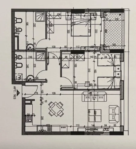 Tirane, shitet 2+1 Kati 9, 100 m² 150.000 € (Xhamllik)