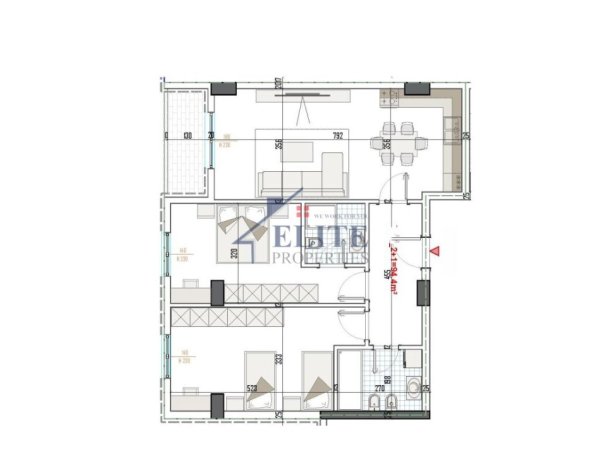 Tirane, shitet apartament 2+1+Ballkon Kati 5, 110 m² 121.011 € (Paskuqan)