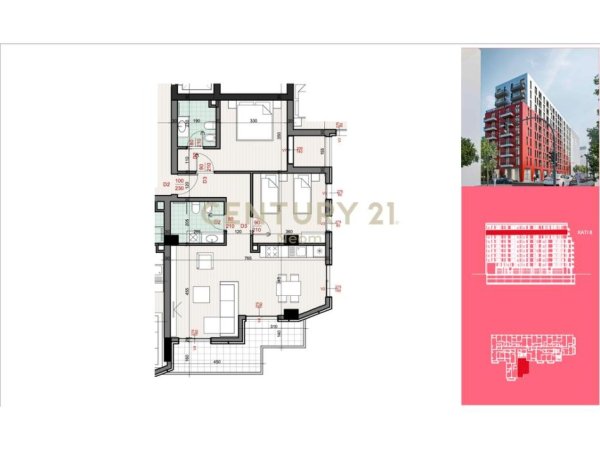 Tirane, shes apartament 2+1+Aneks+Ballkon Kati 8, 115 m² 184.000 € (Don Bosko)