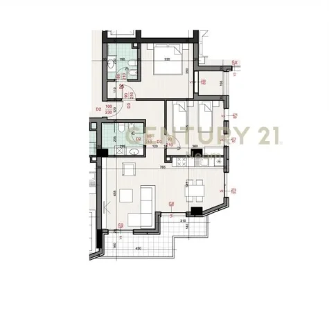 Tirane, shes apartament 2+1+2 , 115 m² 185.000 € (Don Bosko)