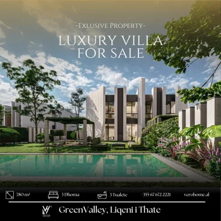 Tirane, shitet Vile 2 Katshe Kati 0, 275 m² (LIQENI I THATE GREEN VALEY RESIDENCE ) 1.300.000 EURO