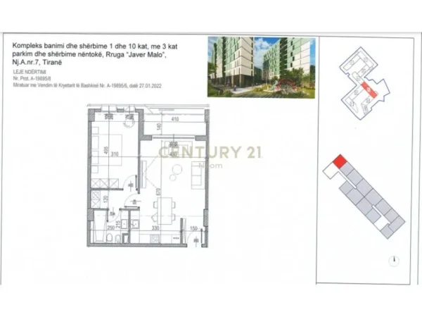 Tirane, shitet apartament 1+1+Ballkon , 85 m² 161.766 € (Neom110068)
