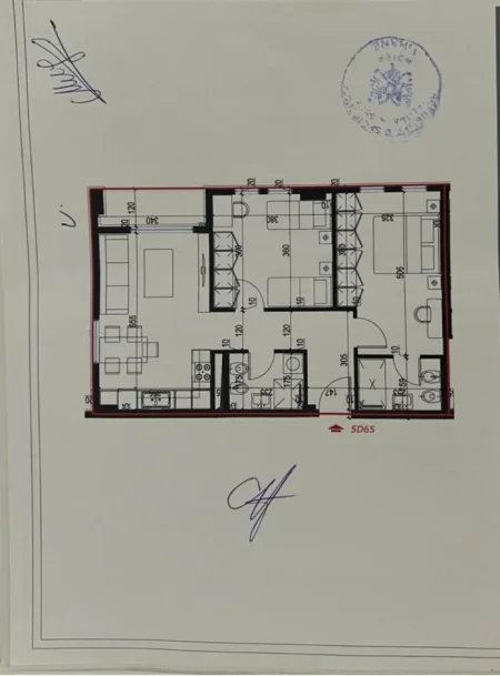 Shitet Apartament 2+1+2  Kompleksi Univers City  ( QTU ) 101.650 €