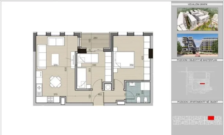 Tirane, shitet apartament 2+1+Ballkon Kati 1, 90 m² 92.000 € (univers city)