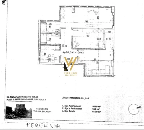 Tirane, shitet apartament 2+1+Ballkon Kati 3, 115 m² 118.400 € (PASKUQAN)