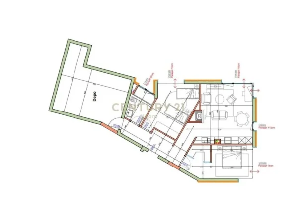 Tirane, jepet me qera apartament 2+1+Aneks+Ballkon Kati 0, 130 m² (Green Valley 1, Neom110220)