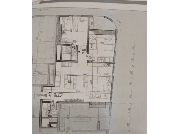 Tirane, shes apartament 2+1+Aneks+Ballkon Kati 8, 118 m² 411.600 € (Pazari i ri)