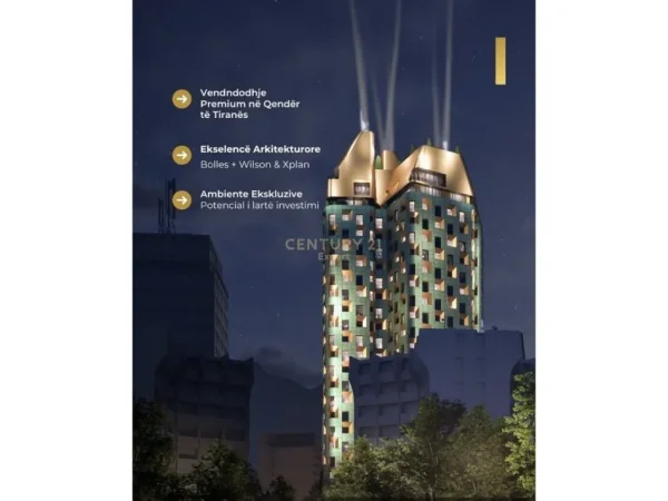 Tirane, shes apartament 2+1+Aneks+Ballkon Kati 9, 104 m² 362.600 € (Pazari i ri)