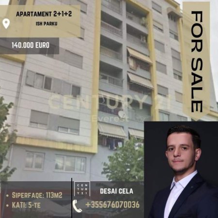 Tirane, shitet apartament 2+1+BLK Kati 5, 113 m² 140.000 Euro (Ish Parku)