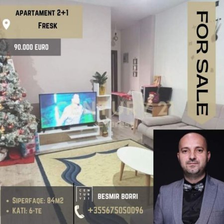Tirane, shitet apartament 2+1+BLK Kati 6, 84 m² 90.000 Euro (Fresk)