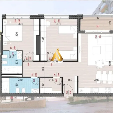 Tirane, shitet apartament 2+1+Ballkon Kati 2, 115 m² 184.700 € (ali demi)