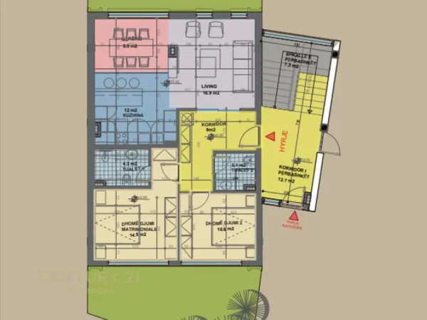 Tirane, shes apartament 2+1+Aneks+Ballkon , 151 m² (Kodra e Mjullit)