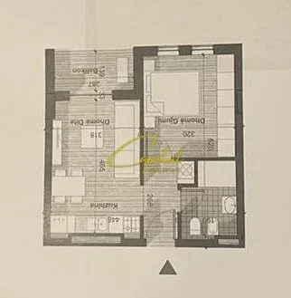 Tirane, shitet apartament 1+1 Kati 3, 53 m² 66.000 € (UNIVERS CITY)