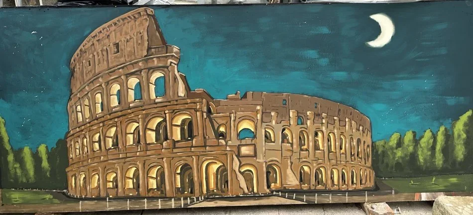 Tirane, shes Okazion! Pikturë origjinale italiane e Colosseum Rome = 200€ 200 €