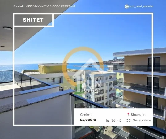 Shengjin, shitet garsonier 1+1+Ballkon Kati 7, 36 m² 54.000 € (SHENGJIN)