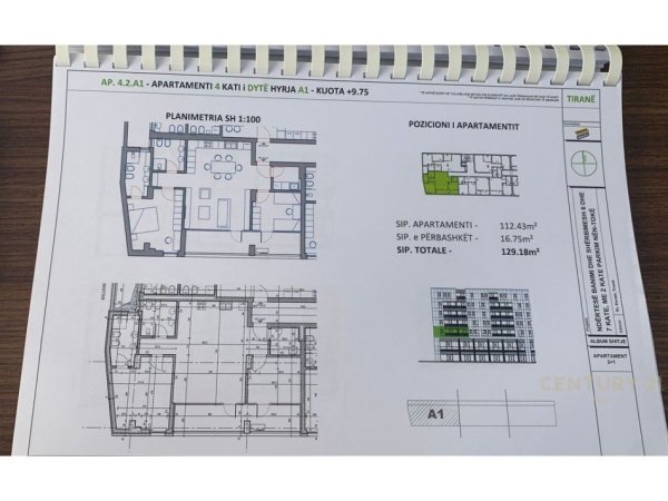 Tirane, shes apartament 2+1+Aneks+Ballkon Kati 2, 129 m² 193.770 € (BULEVARDI I RI)