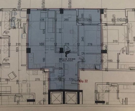 Tirane, shitet apartament 2+1+Ballkon Kati 9, 95 m² 160.000 € (YZBERISHT)