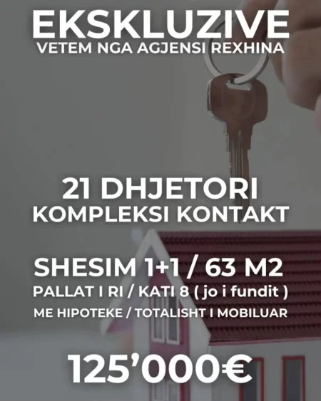 Tirane, shitet apartament 1+1 , 63 m² 135.000 € (Kompleksi Kontakt)