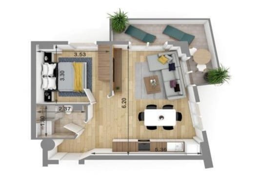 Gjiri Lalezit | Hamallaj, shitet apartament 1+1 Kati 4, 71 m² 113.000 € 