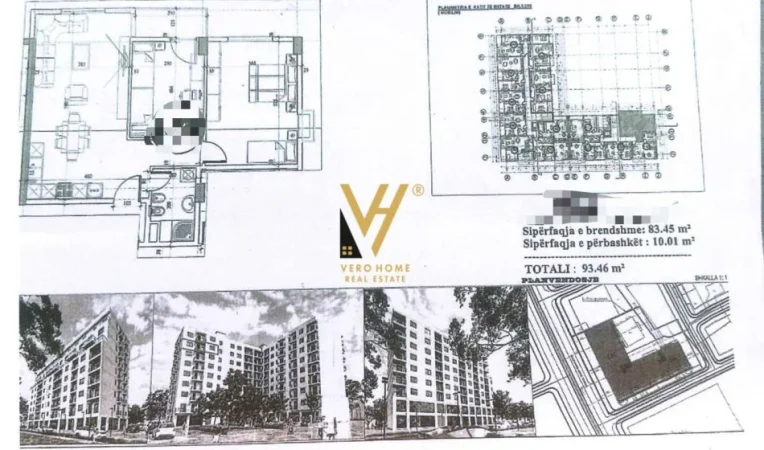 Tirane, shitet apartament 1+1+Ballkon Kati 7, 93 m² 80.000 € (KAMEZ)