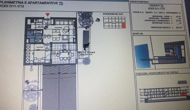 Durres, shitet apartament 2+1+Ballkon Kati 2, 62 m² 210.000 € (DURRES)