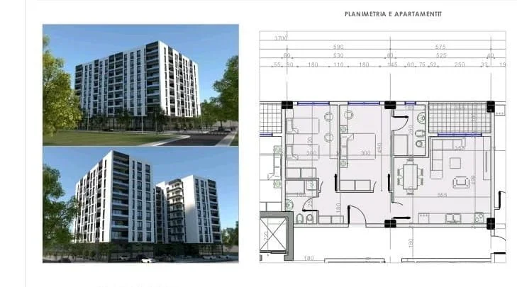 Tirane, shes apartament 2+1 Kati 1, 98 m² 118.000 € (paskuqan)