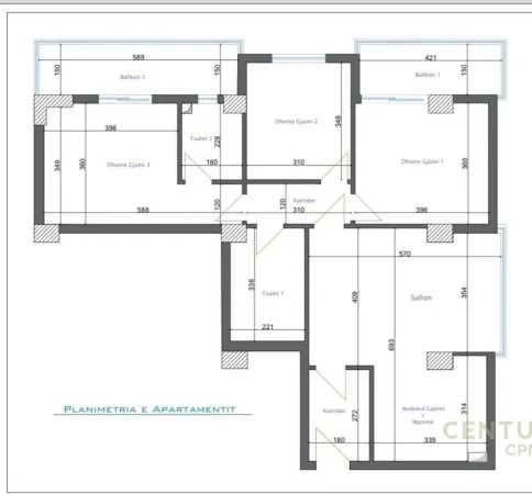 Tirane, shes apartament 3+1+2 , 145 m² 320.000 € (KOMUNA E PARISIT)