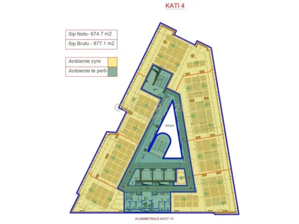 Tirane, jepet me qera ambjent biznesi Kati 4, 877 m² (SYRI I TIRANËS, EYE OF TIRANA)