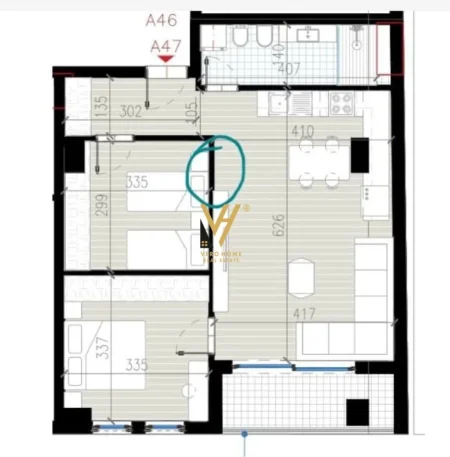 Tirane, shitet apartament 2+1+Ballkon Kati 4, 84 m² 140.000 € (5 MAJI)