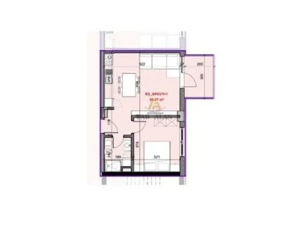 Tirane, shitet apartament 1+1 Kati 5, 66 m² 111.350 € (Rruga Jordan Misja)