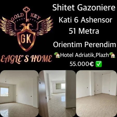 Durres, shes apartament 1+1 Kati 5, 55.000 € (Hotel Adriatik,Plazh)
