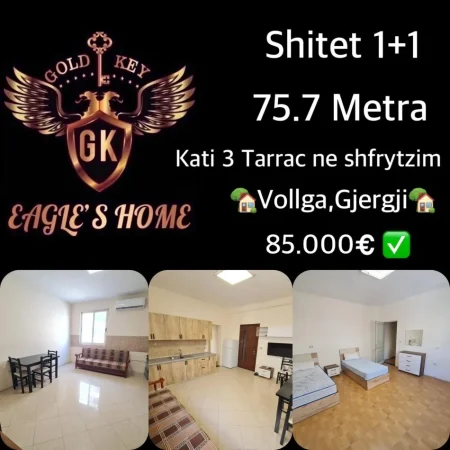 Durres, shes apartament 1+1 Kati 3, 73 m² 85.000 € (Vollga,Prane Gjimnazit Gjergj Kastrioti)