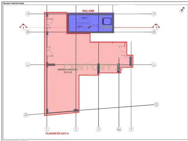 Tirane, shes ambjent biznesi Kati 0, 133 m² 399.360 € (Rruga e Barrikadave)