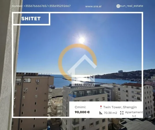 Shengjin, shitet apartament 1+1+Ballkon Kati 8, 70 m² 90.000 € (SHENGJIN)