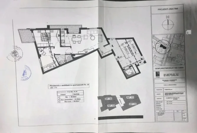 Tirane, shitet apartament 2+1 Kati 6, 90 m² 220.000 € (Komuna parisit)