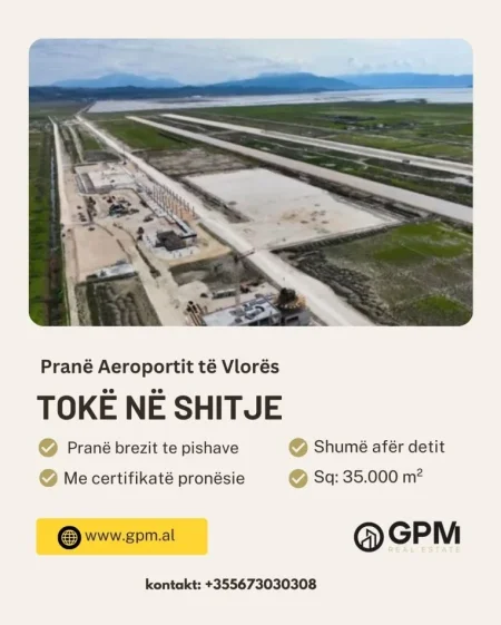Vlore, shitet toke , 35.000 m².