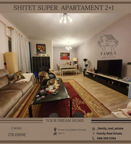 Tirane, shitet apartament 3+1+BLK Kati 3, 112 m² 178.000 Euro (21 dhjetori)
