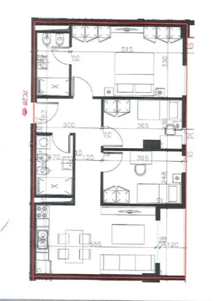 Tirane, shitet apartament 3+1+Ballkon Kati 2, 100 m² 90.000 € (gryka e kacanikut)