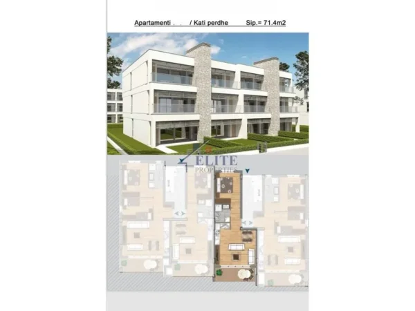 Gjiri Lalezit | Hamallaj, shitet apartament 1+1 Kati 0, 71.4 m² 250.000 € (San Pietro Residences)