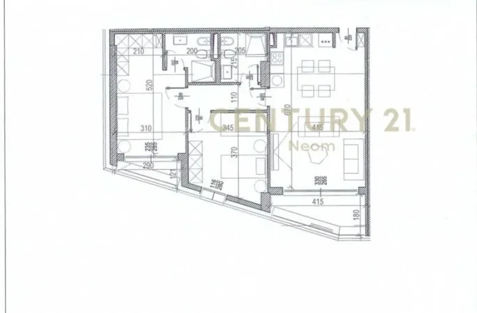 Tirane, shes apartament 2+1+2 , 103 m² 195.415 € (RIVERSIDE RESIDENCE, GLOBE)