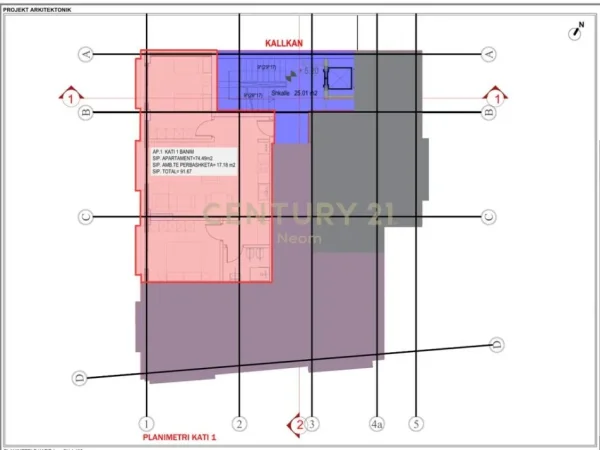Tirane, shes apartament 2+1 , 92 m² 229.175 € (RRUGA E BARRIKADAVE)