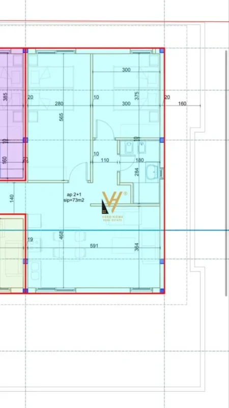 Vlore, shitet apartament 2+1+Ballkon Kati 4, 144 m² 268.500 € (RRADHIME)