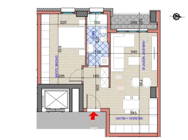 Tirane, shes 1+1 , 77 m² 139.500 € (Ne Don Bosko)