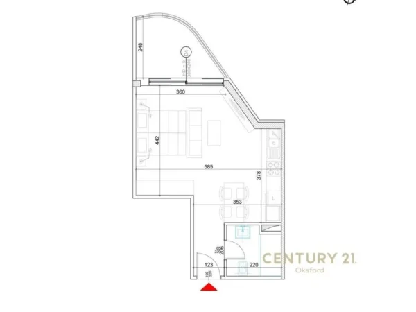 Tirane, shes garsonier , 54 m² 107.200 € (LIQENI I THATE)