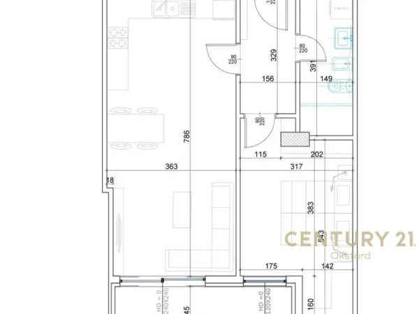 Tirane, shes apartament 1+1 , 81 m² 161.600 € (LIQENI I THATE)