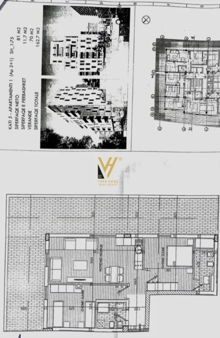 Tirane, shitet apartament 2+1+Ballkon Kati 5, 162 m² 292.860 € (XHAMLLIKU)