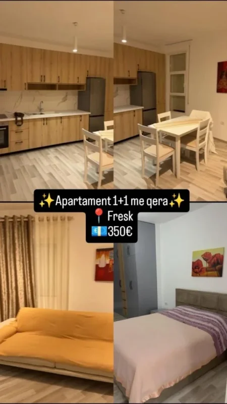 Tirane, jepet me qera apartament 1+1+Aneks Kati 1, 70 m² 350 € (fresk)