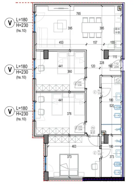 Tirane, shitet apartament 3+1 Kati 2, 164 m² 238.000 € (Kodra e Diellit)