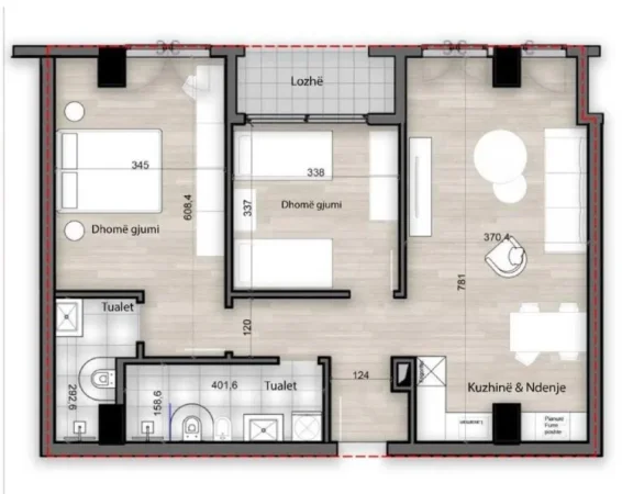 Tirane, shitet apartament 2+1 Kati 2, 113 m² 158.000 € (Porcelan)