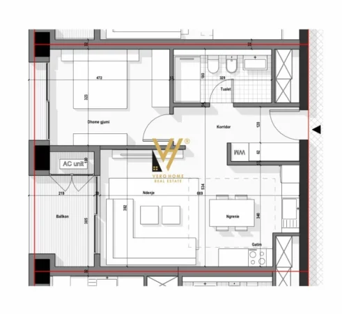 Tirane, shitet apartament 1+1+Ballkon Kati 21, 88 m² 275.000 € (BULEVARDI I RI)